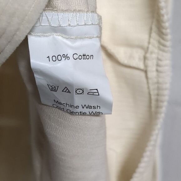 Women's Cream Corduroy Button-Up Shirt Shacket Size Small NWT - Picture 6 of 6